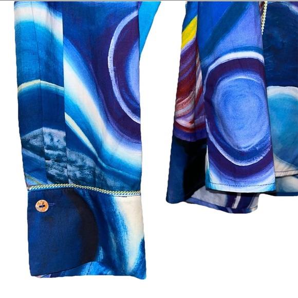 ULLA JOHNSON Holland wrap jacket Nora skirt set multicolor watercolor sz 4 new - Picture 10 of 16